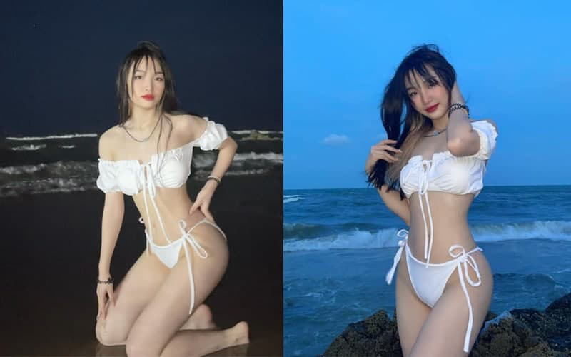 Hoa Nhật Huỳnh thẳng tiến vào đường đua bikini: Thả dáng cực nuột, khoe body &quot;mát mắt&quot;