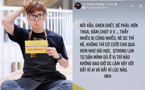 Ngô Kiến Huy bỗng đăng status &quot;đá xéo&quot; ai đó ghen ghét, bè phái giữa lúc dàn sao Running Man Việt mùa 2 gây tranh cãi?