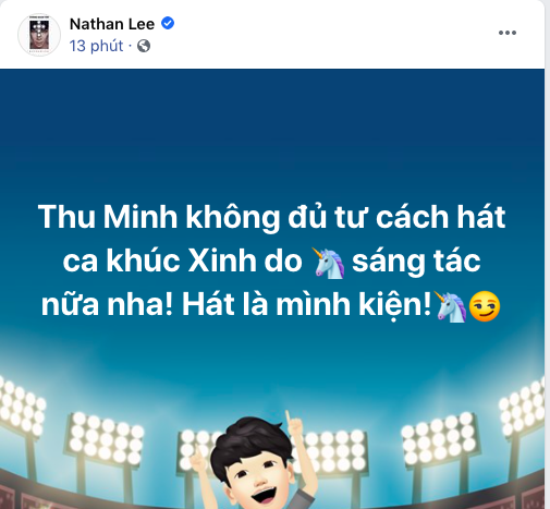 Nathan Lee tuyên bố Thu Minh không đủ tư cách hát ca khúc do mình sáng tác, còn nếu Chi Pu xin sẽ cho luôn! - Ảnh 1.
