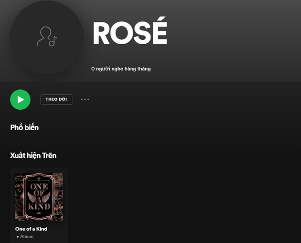 Rosé (BLACKPINK) cán mốc 700.000 người theo dõi trên Spotify - Ảnh 1.