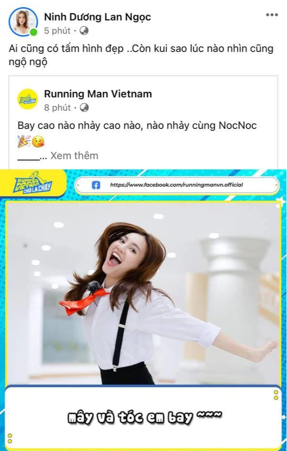 Ninh Dương Lan Ngọc than vãn vì toàn bị Running Man Việt đăng hình ngộ ngộ - Ảnh 1.