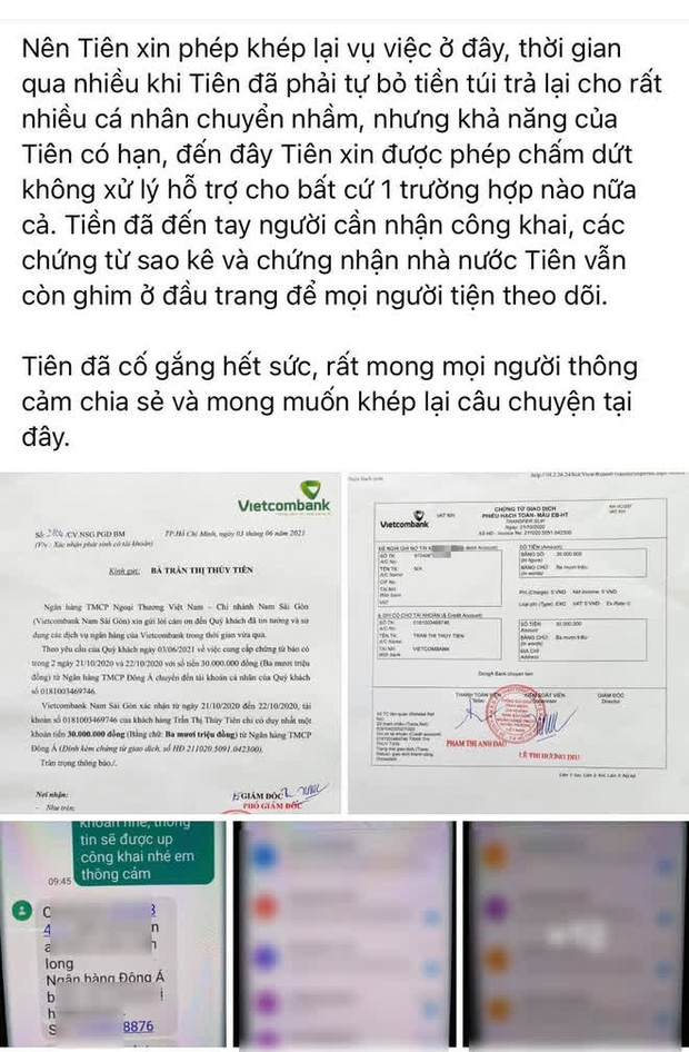 Thuỷ Tiên cho “bay màu” bài đăng trần tình vụ ồn ào fan chuyển nhầm 30 triệu vì bị phát hiện điểm sai sót lớn? - Ảnh 6.