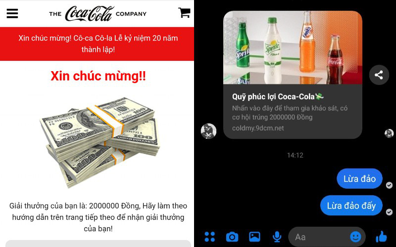 Cảnh báo: Xuất hiện đường link giả mạo Quỹ phúc lợi Coca-Cola trên Facebook, nhiều người dùng sập bẫy, tài khoản bị &quot;bốc hơi&quot;