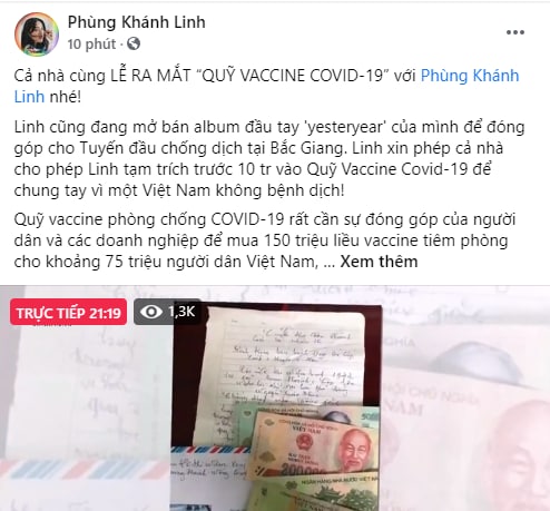 Cả showbiz và dàn KOLs Việt hướng về buổi ra mắt Quỹ vaccine phòng Covid-19, chuyển khoản nóng đóng góp hàng trăm triệu đồng - Ảnh 7.