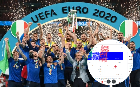 Google cho bắn pháo hoa &quot;tung tóe&quot; mừng đội tuyển Ý vô địch Euro 2020