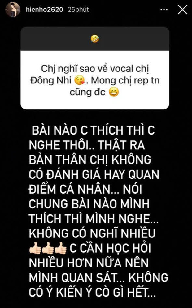 Netizen mỉa mai câu trả lời lòng vòng của Hiền Hồ khi được hỏi về giọng hát Đông Nhi: Muốn chê thì nói đại một tiếng - Ảnh 1.