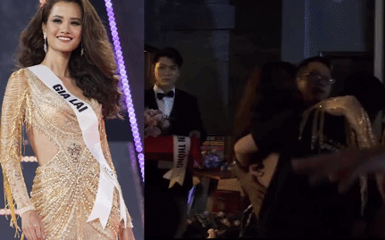 Cận cảnh Hương Ly ngất xỉu, được bế vào tận hậu trường Chung kết Miss Universe Vietnam 2019