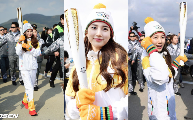 1 nữ thần xứ Hàn từng náo loạn lễ rước đuốc Olympic 2018: Đẹp ngây ngất giữa đoàn diễu hành, chấp ống kính phóng viên zoom sát