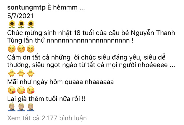 tlinh đúng là đại diện cho hội chị em đánh mất liêm sỉ vì Sếp, thả 2 từ dưới ảnh sinh nhật Sơn Tùng mà được cả nghìn tương tác - Ảnh 1.