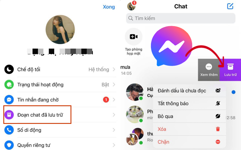 Cách giấu tin nhắn &quot;nhạy cảm&quot; trên Messenger mà không cần phải xoá