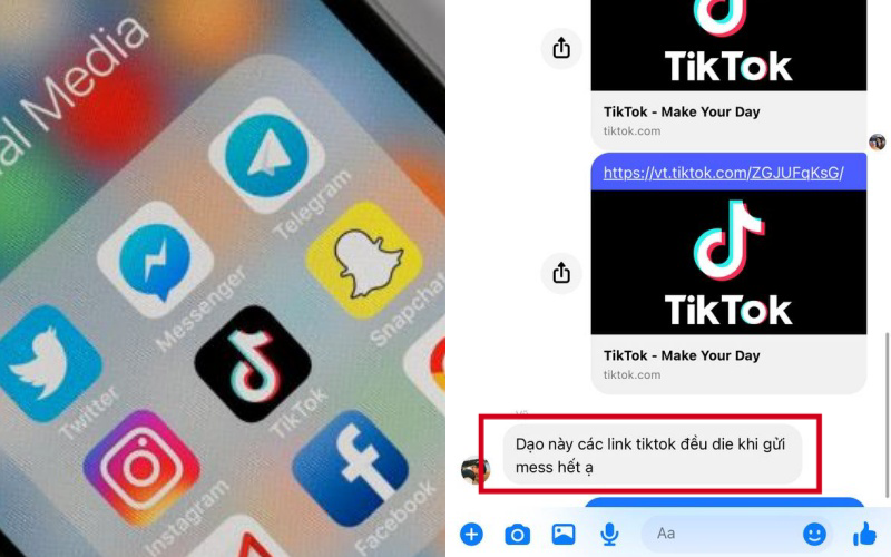 Người dùng kêu gào vì Facebook &quot;thẳng tay&quot; với TikTok, chặn xem video khi gửi link TikTok qua Messenger?