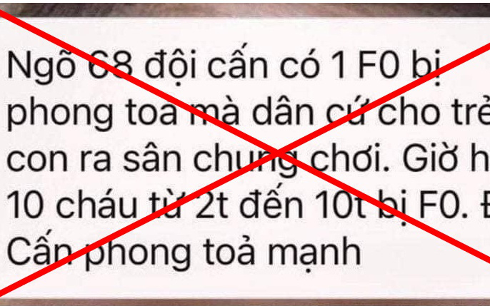 Quận Ba Đình nói gì về thông tin "trẻ con ra sân chung chơi, 10 cháu bé F0 ở ngõ 68 Đội Cấn"