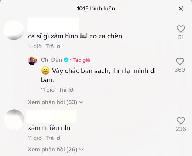 Bị netizen nhận xét ca sĩ gì mà xăm hình nhìn dơ, Chi Dân phản ứng cực gắt! - Ảnh 4.