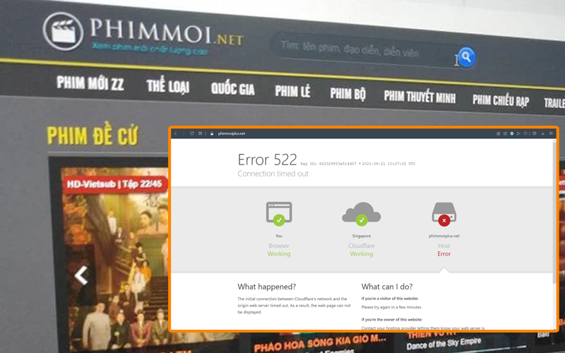 Vừa hồi sinh nửa ngày, &quot;vua lì đòn&quot; Phimmoi.net tiếp tục bị &quot;bay màu&quot;