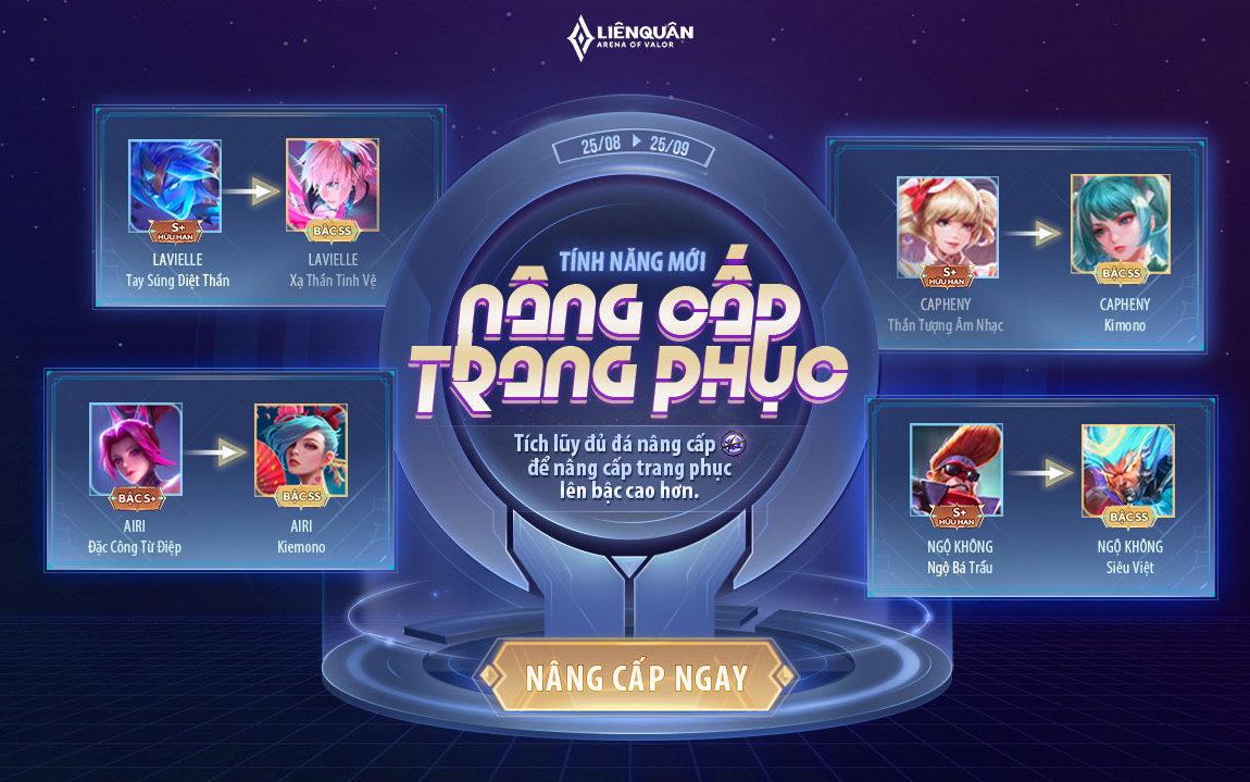 Liên Quân Mobile: Xuất hiện tính năng biến skin &quot;cùi bắp&quot; thành skin &quot;xịn sò&quot; trong một nốt nhạc, game thủ cảm thán &quot;hút máu... tinh vi hơn&quot;?