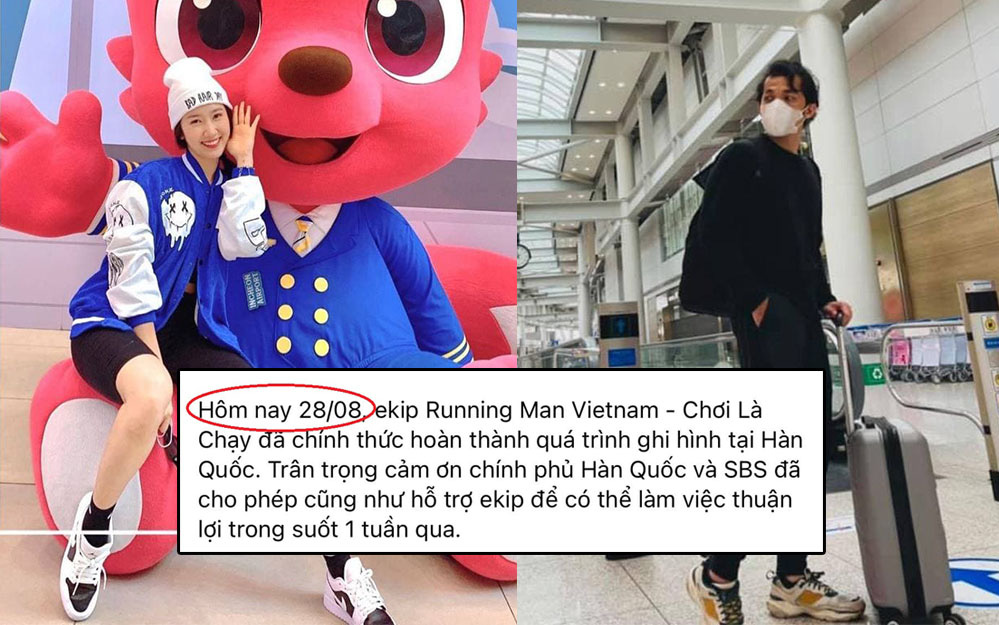 Dàn sao Running Man Việt xả ảnh tới tấp khi vừa về Việt Nam, fanpage chúc mừng mà mắc 1 lỗi sai!
