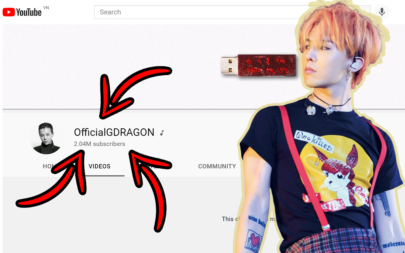 Kênh YouTube của G-Dragon cán mốc 2 triệu lượt đăng ký, khó tin là nó không có bất kỳ video nào!