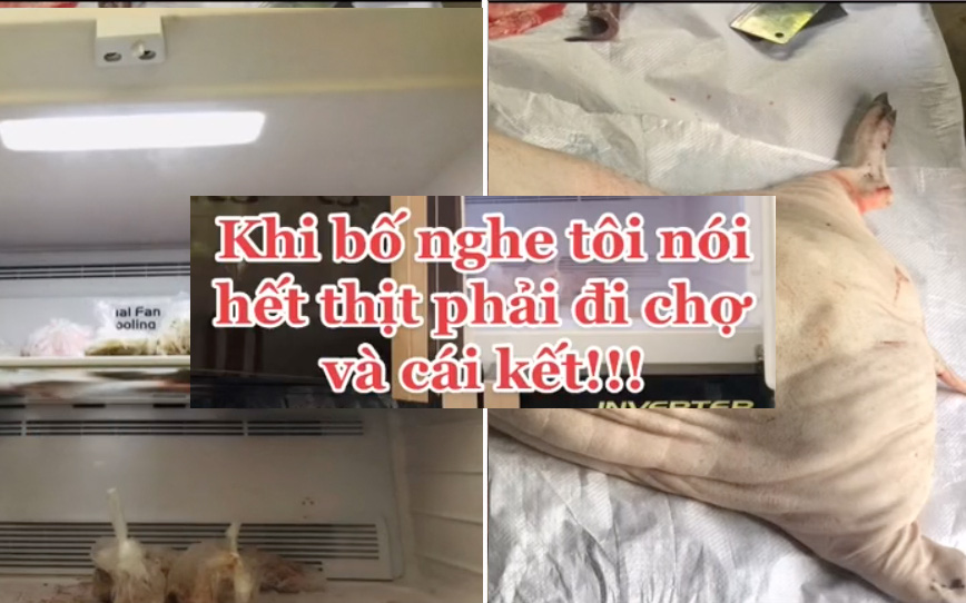 Khi con gái than thở nhà sắp hết thịt ăn, ông bố có ngay một hành động khiến dân mạng &quot;mắt tròn mắt dẹt&quot;