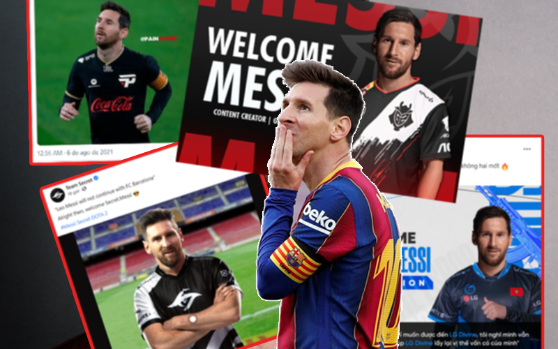 Hài hước: Messi vừa thông báo rời Barcelona, hàng loạt đội tuyển eSports đua nhau &quot;chốt đơn&quot; bom tấn