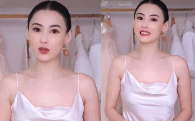 Hiếm lắm mới thấy Trương Bá Chi sexy thế này: Mặc đồ ngủ mỏng tang, trễ nải lộ body mướt mắt, da trắng bật tông như thủy tinh