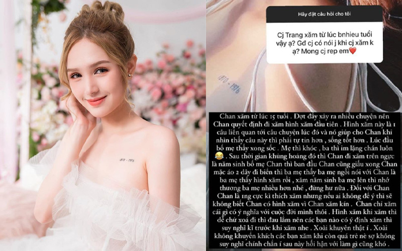 &quot;Hot girl lai Tây&quot; - vợ streamer giàu nhất Việt Nam hé lộ việc xăm hình đầu tiên ở tuổi 15 khiến ba buồn, mẹ khóc!