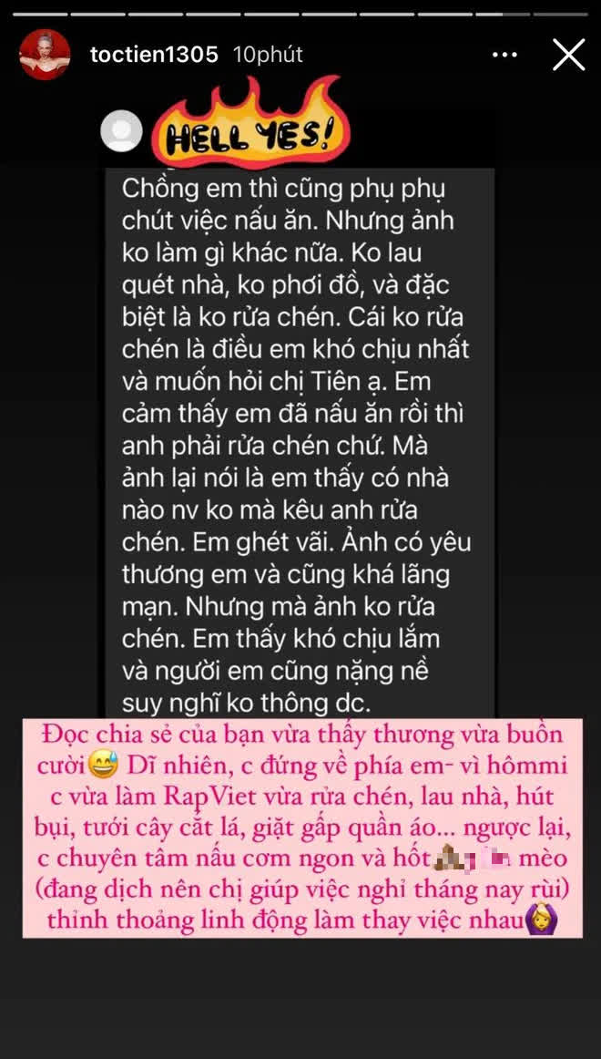 Thấy hội chị em ghét chồng, Tóc Tiên liền khoe ông xã trong mộng, làm tất việc nhà đến điều này cũng cân nốt! - Ảnh 2.