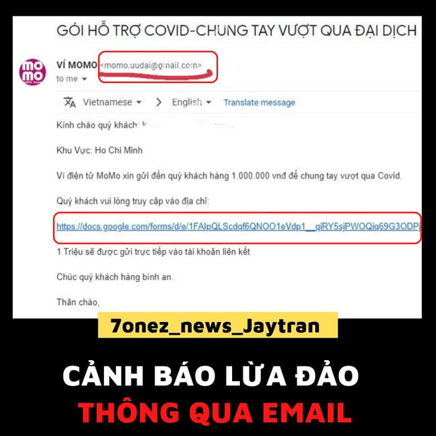 Ví MoMo phát cảnh báo chiêu trò lừa đảo bằng email, khuyến cáo 3 điều cần lưu ý tới người dùng - Ảnh 1.