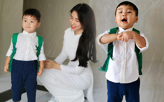 Quý tử nhà Hoà Minzy gây bão cõi mạng với loạt ảnh dự lễ khai giảng, mẹ bỉm phải phát đi 1 thông báo mới!
