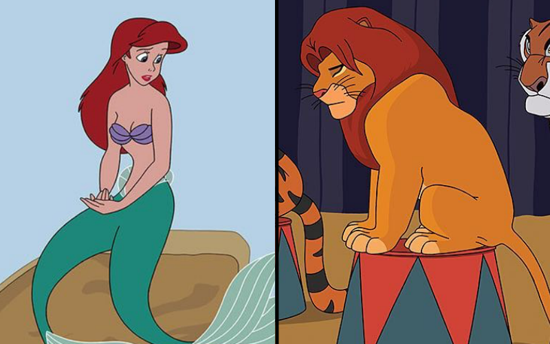 Chùm ảnh đáng báo động nếu hoạt hình Disney xảy ra ở thời hiện đại: Chẳng có cái kết đẹp nào xảy ra, Ariel còn biến dạng vì loài người!