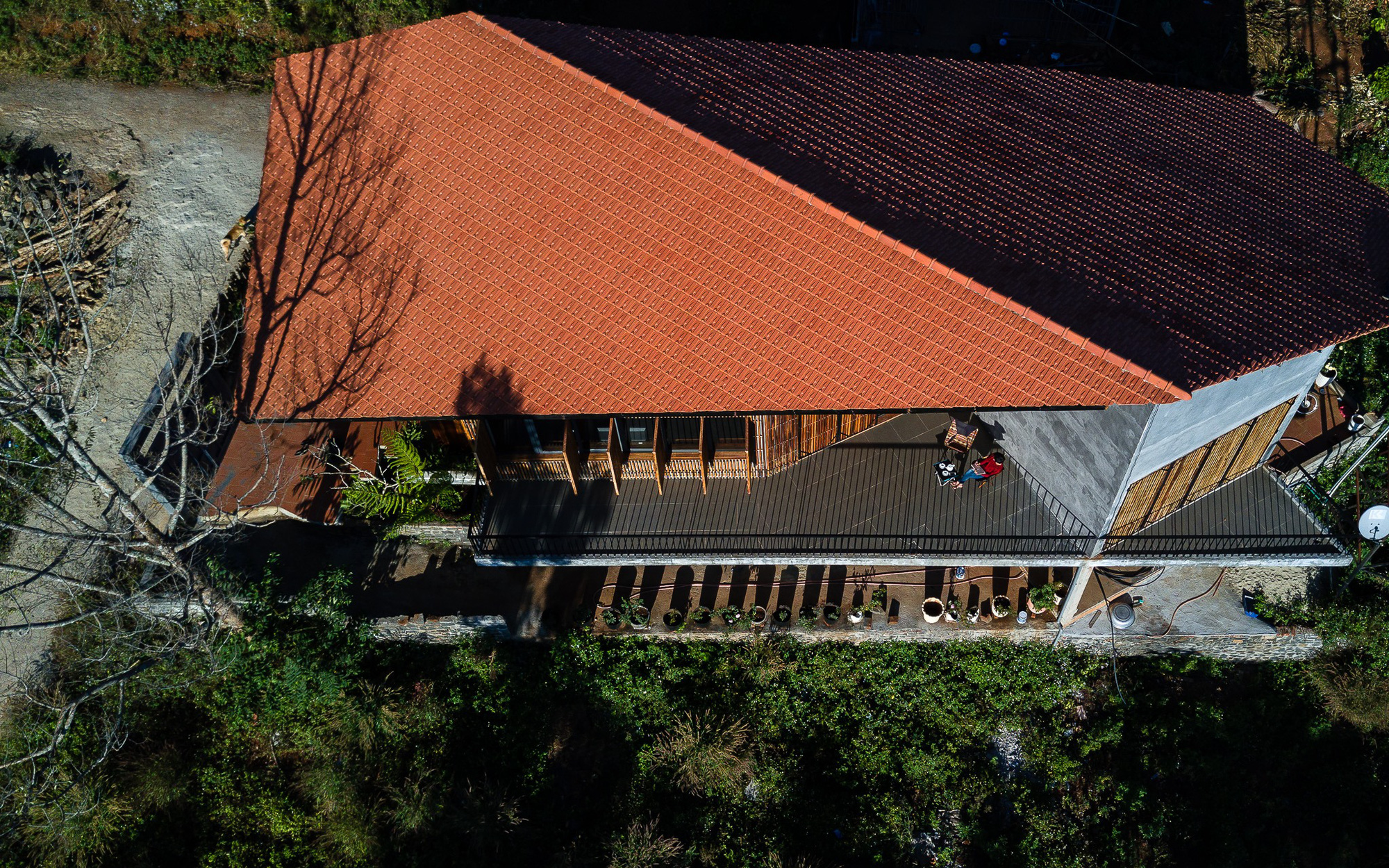 Nhà mái ngói hình lá sầu riêng của đôi vợ chồng trẻ miền Trung lên Đắk Nông lập nghiệp, đạt giải Bạc Kiến trúc Quốc gia 2021