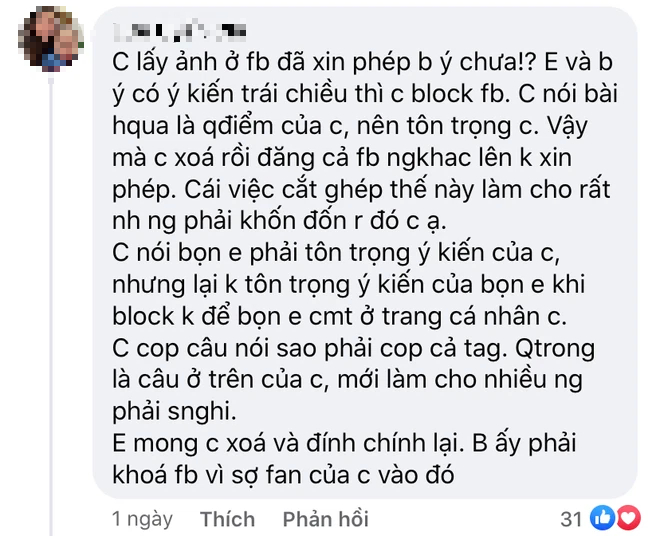 Phản ứng gây phẫn nộ của Hà Anh khi bị tố sử dụng hình ảnh cá nhân trái phép khiến nạn nhân phải khóa Facebook vì sợ tấn công - Ảnh 4.