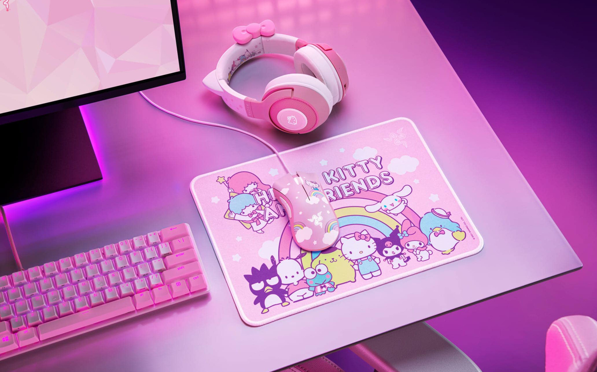 Razer ra mắt bộ sưu tập kết hợp Hello Kitty and Friends hoàn toàn mới, màu sắc full hồng cực kỳ đáng yêu!