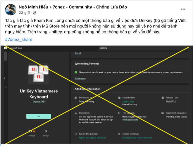 Thực hư việc Hiếu PC đánh sập trang web cho tải UniKey miễn phí... tặng kèm mã độc? - Ảnh 1.