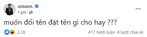 Onionn muốn đổi nghệ danh sau khi rời khỏi công ty Sơn Tùng, mong cắt đứt quá khứ với M-TP Entertainment rồi sao? - Ảnh 1.