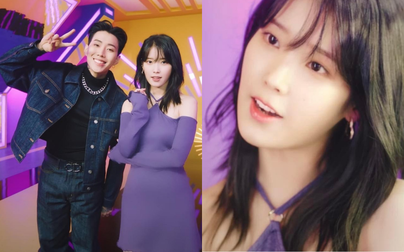 IU khoe visual tóc đen trẻ ơi là trẻ trong MV kết hợp Jay Park, và lại 1 lần nữa phải công nhận cô nàng quá là &quot;tím lịm tìm sim&quot;