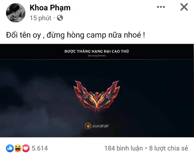 Karik khoe trình chơi game số 1 showbiz Việt với mức rank khủng, tuy nhiên phải giấu nhẹm tên tài khoản vì lý do này! - Ảnh 2.