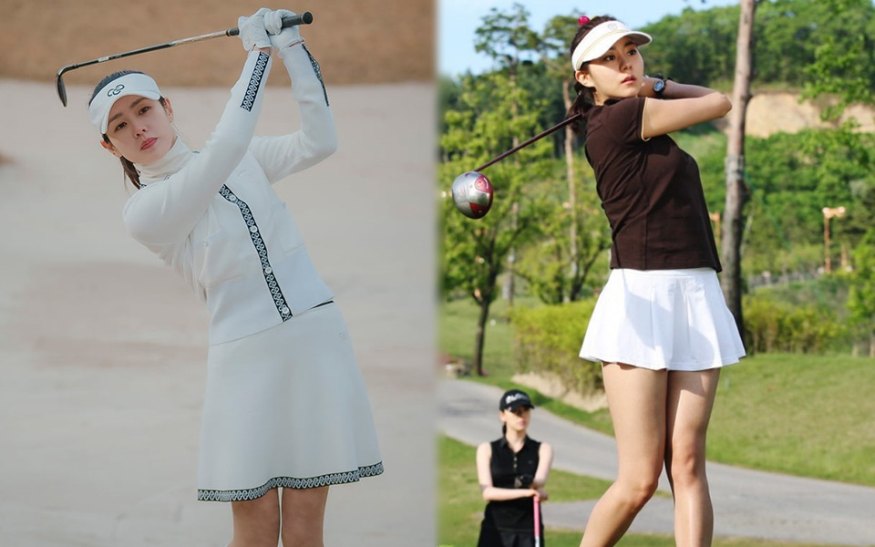Soi thời trang hội mỹ nữ - nam thần sân golf phim Hàn: Son Ye Jin - Kim Seon Ho quá sang, cô số 3 còn có cả bộ sưu tập váy áo