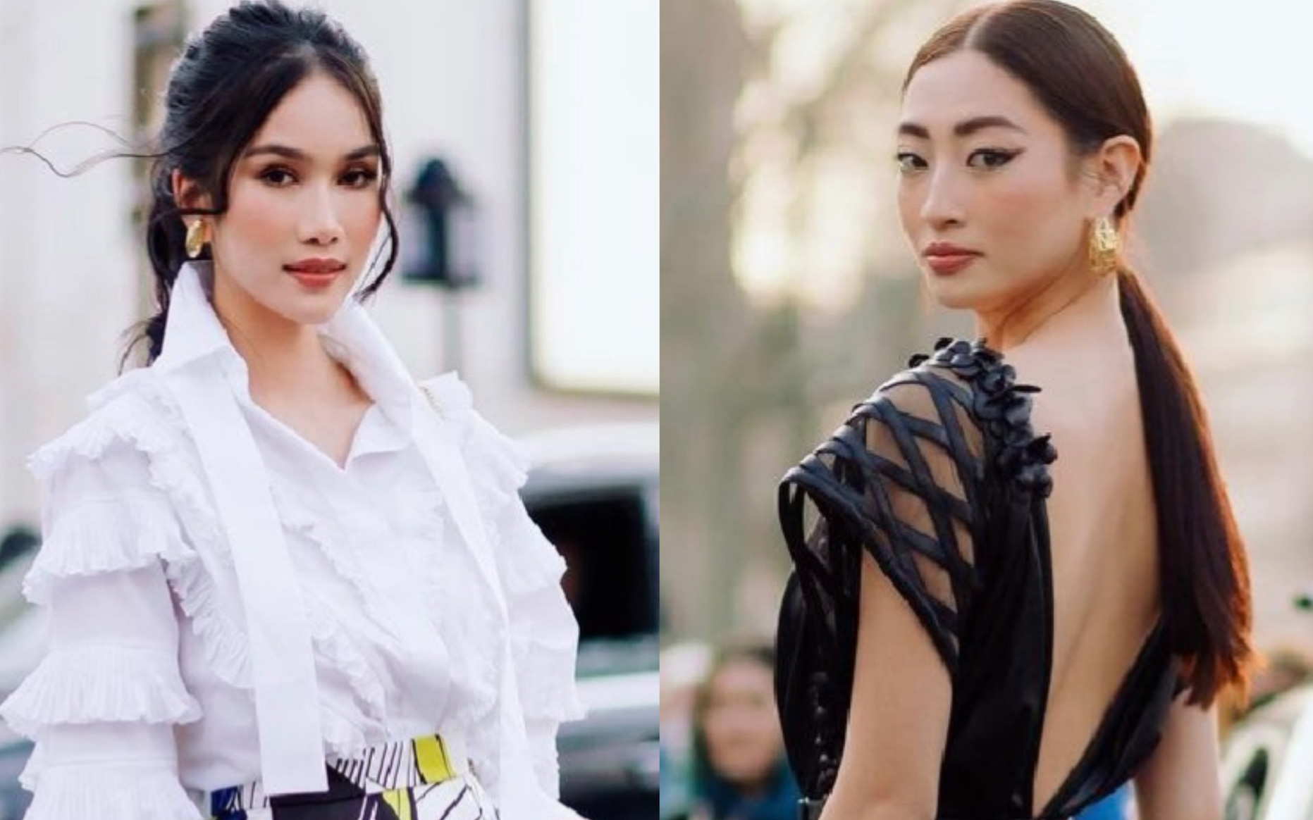 2 nàng hậu Vbiz lên đồ &quot;chanh sả&quot; check-in tại Paris Fashion Week, màn đụng độ nhan sắc bất phân thắng bại?