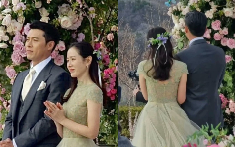 Hé lộ ảnh rõ mặt không bị dìm của Hyun Bin và Son Ye Jin trong đám cưới: Xứng danh vợ chồng visual đỉnh nhất Kbiz, nhẫn cưới lần đầu lộ diện