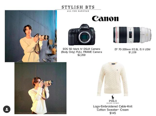 Bóc giá mẫu máy ảnh của Jin (BTS), máy khủng và giá cũng cao chót vót - Ảnh 2.