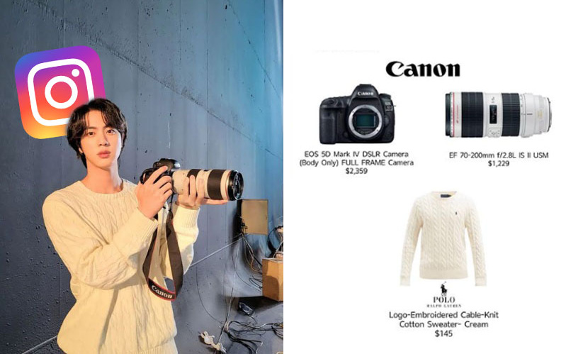 Bóc giá mẫu máy ảnh của Jin (BTS), máy khủng và giá cũng cao chót vót