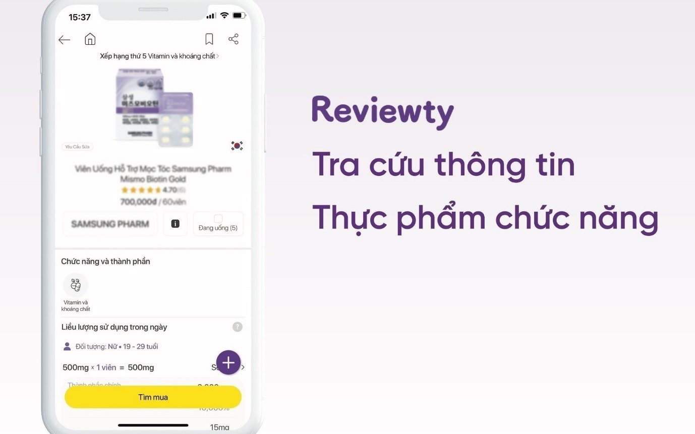 Cực nóng! Reviewty ra mắt chức năng tra cứu thông tin thực phẩm chức năng