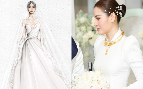 3 bộ váy cưới &quot;chặt đẹp&quot; của cô dâu Vbiz nhận sính lễ 88 cây vàng và 2 tỷ kim cương hot nhất hôm nay!