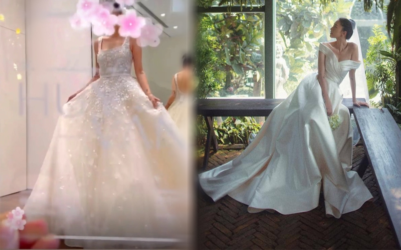 Váy cưới của Ngô Thanh Vân: 1 chiếc đụng Son Ye Jin, 1 chiếc na ná váy Tóc Tiên lại khoe được lợi thế hình thể