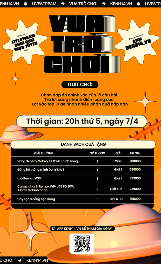 Tham gia ngay Vua Trò Chơi - livestream tương tác mới toanh của Kenh14.vn, chơi vui vui trúng ngay núi quà! - Ảnh 3.