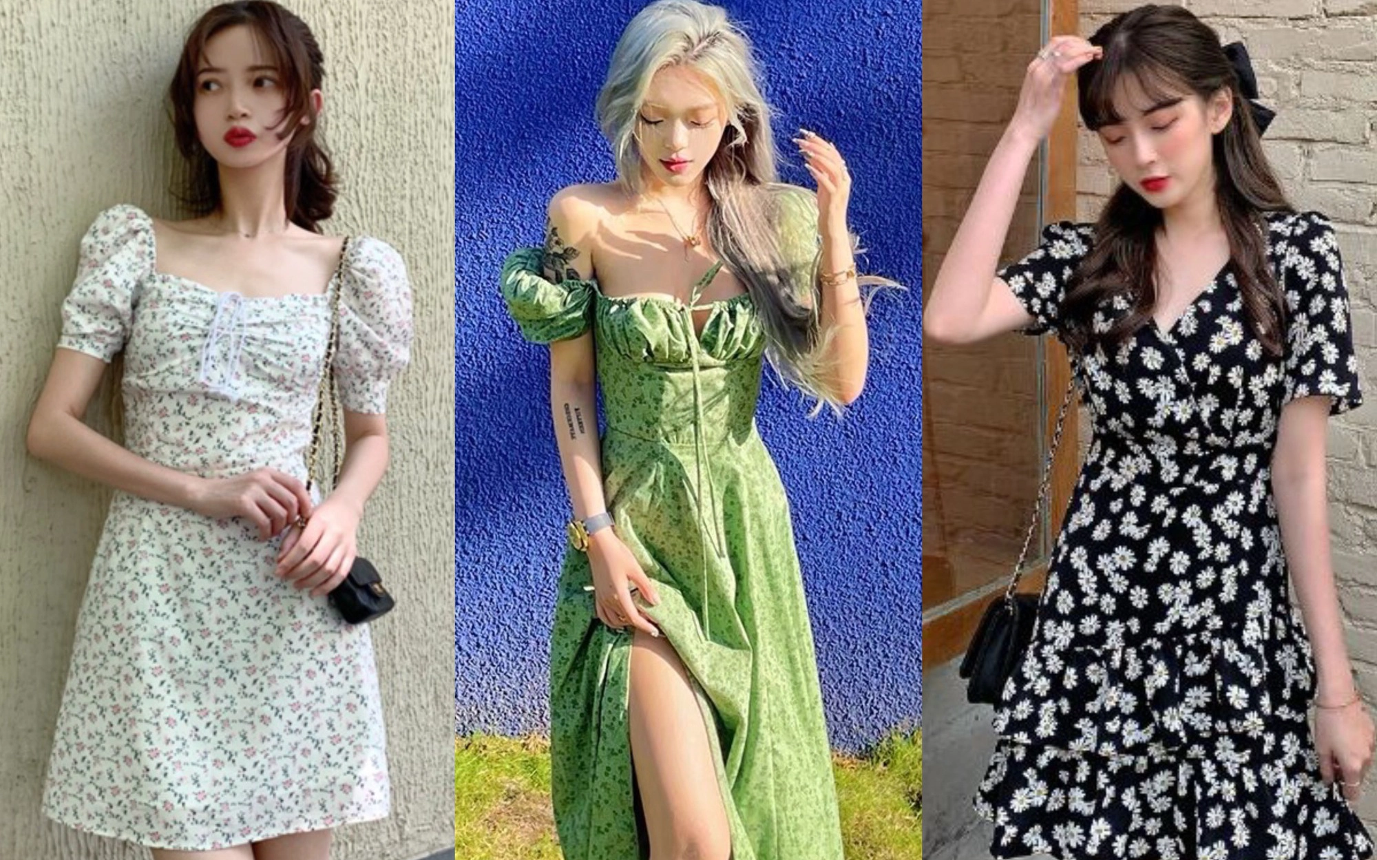 9 mẫu váy hoa nhí xinh mê mẩn chuẩn style gái Hàn, diện lên đảm bảo tôn dáng cực đẹp