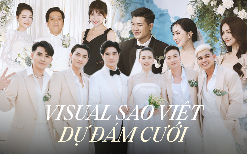Sao Việt dự cưới đồng nghiệp: Nhóm 365 soái ca ngời ngời, vũ trụ visual hội tụ tại hôn lễ thế kỷ của Đông Nhi!