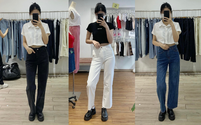 Ghé các shop bán quần jeans ở Hà Nội, mình gom được 10 mẫu đáng mua: Vừa kéo chân lại "ăn gian" vòng 3 siêu đỉnh