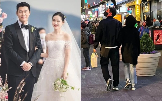 Hyun Bin và Son Ye Jin gây chú ý khi đi giày đôi sánh bước ở New York