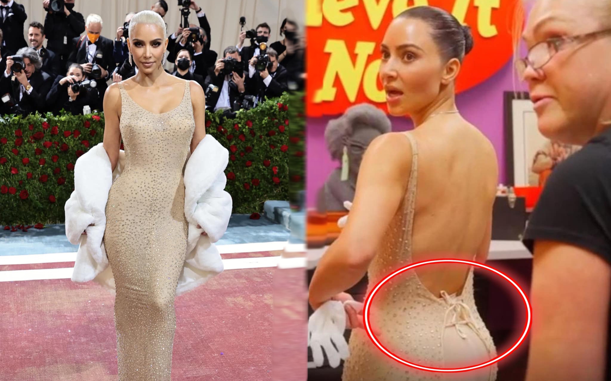Sự thật về chiếc váy Met Gala của Kim Kardashian: Đánh tráo hàng thật với đồ giả, suýt làm rách bảo vật giá 107 tỷ đồng!